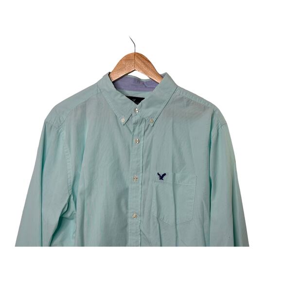 American Eagle Classic Fit Long Sleeve Button-Up Shirt Men's XL 100% Cotton - Picture 3 of 6